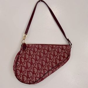 Christian Dior Saddle Bag Diorissimo Canvas Mini